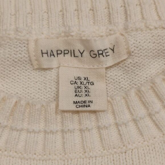 Lauren James Women's Cream Sweater with Red Embroidery - Picture 2 of 7